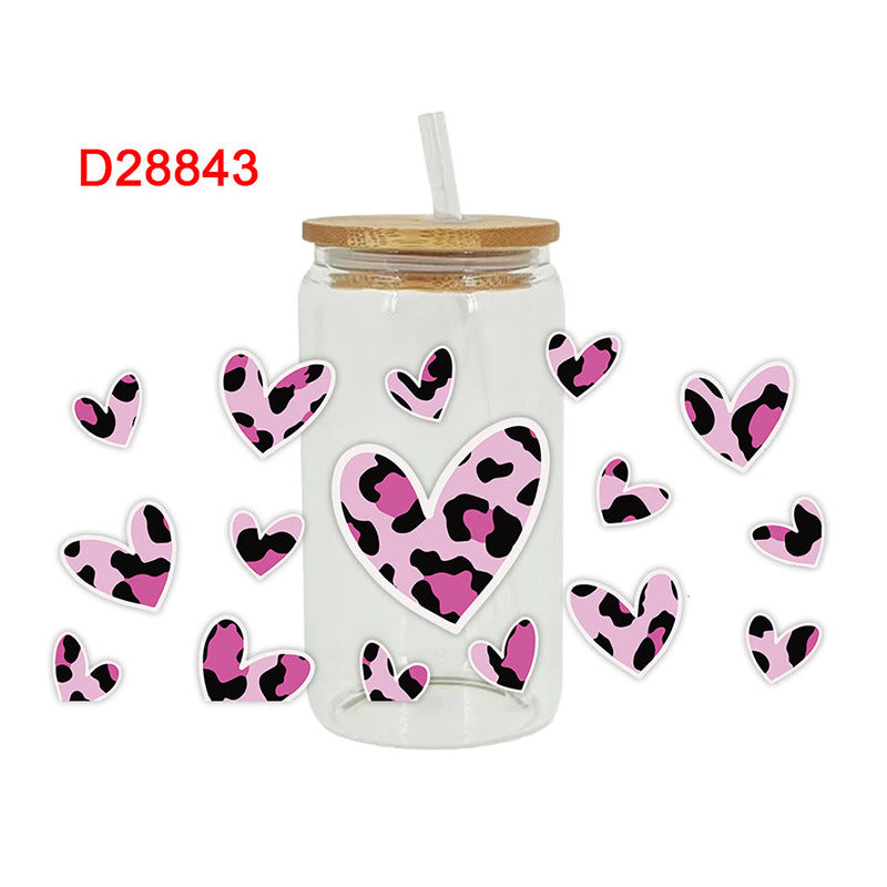 Wholesale Love Valentine's Day  16oz Cup UV DTF Wraps