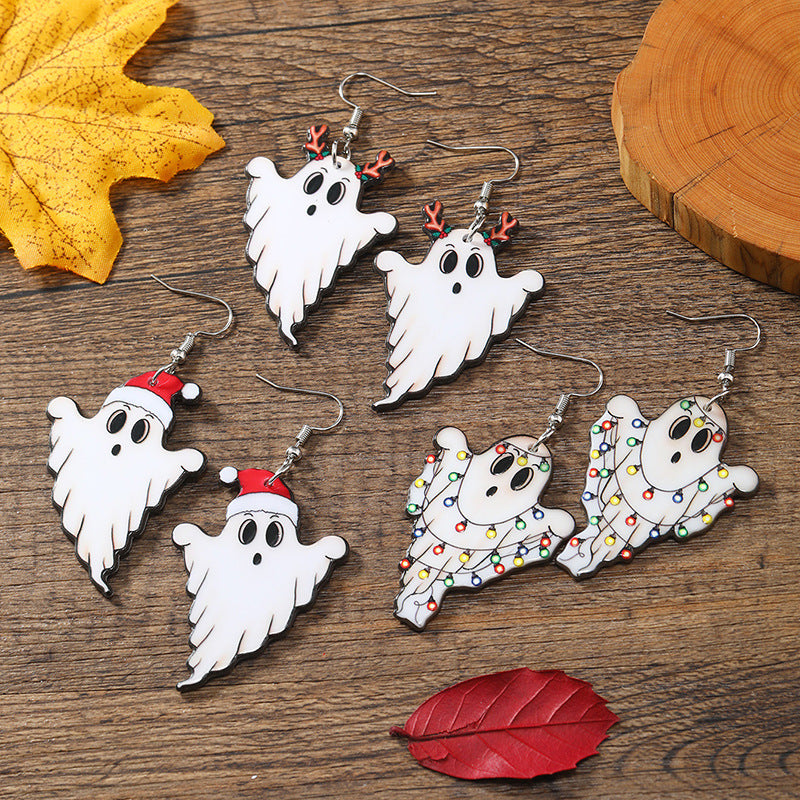 Wholesale Acrylic Christmas and Halloween Spooky Cute Earrings