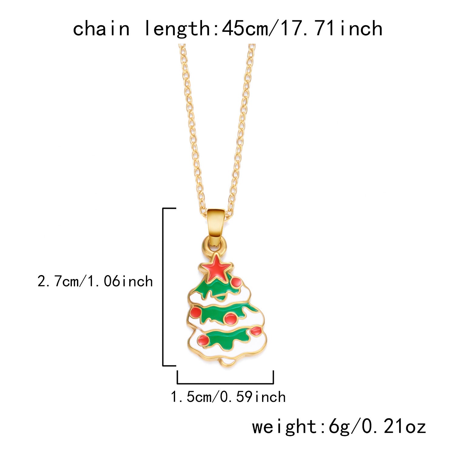 Wholesale Christmas Dopamine Colored Necklace