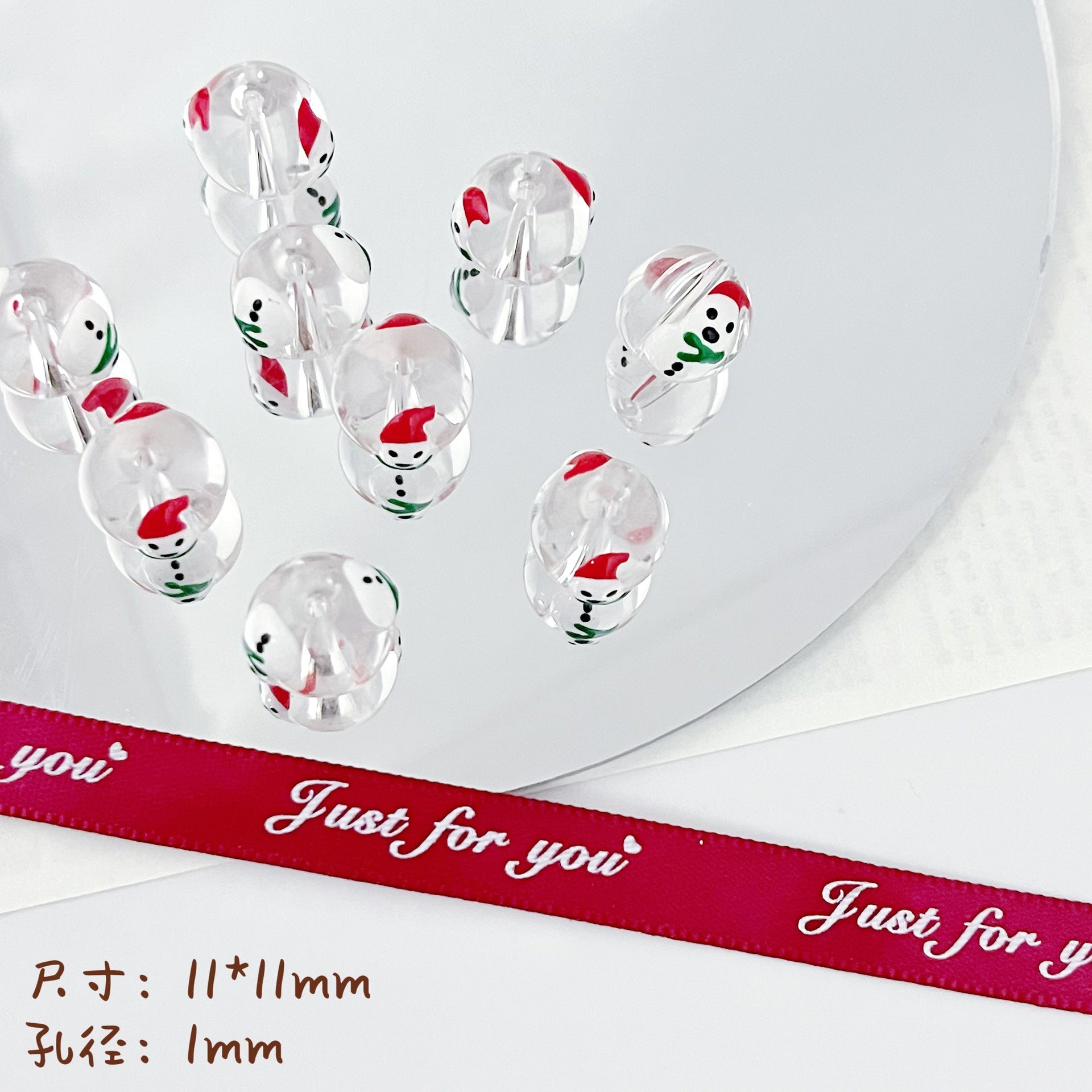 Wholesale 10pcs Santa Claus Snowflake Christmas Series Beads