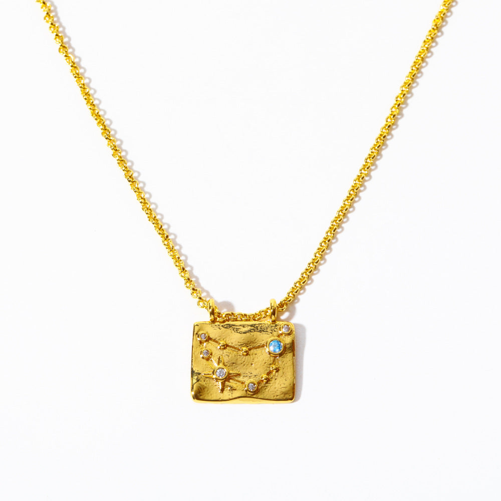 Wholesale 12 Constellations Vintage Necklace Sweater Chain