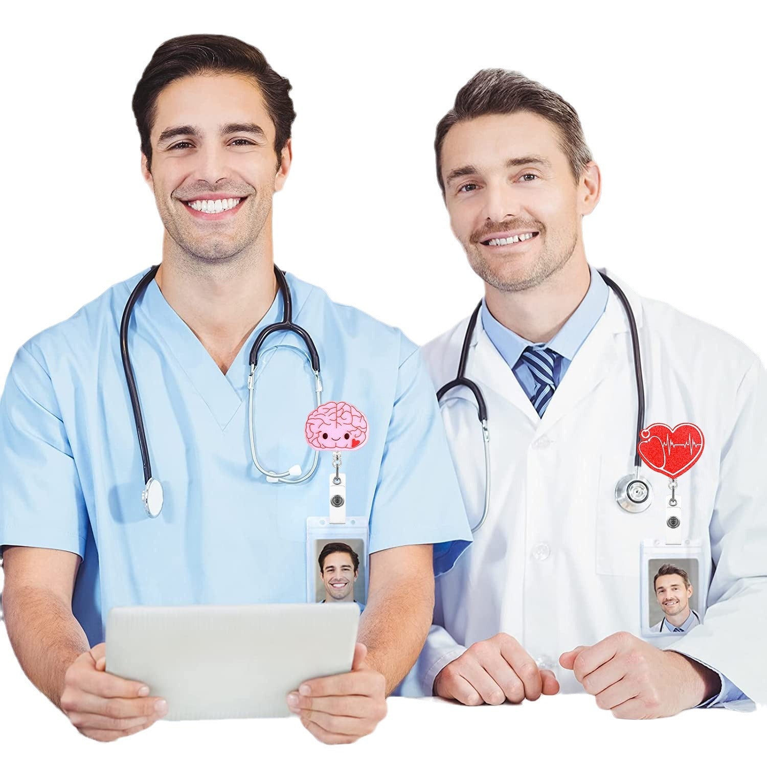 Wholesale Acrylic Uterus Love Doctor Nurse Retractable Badge Scroll