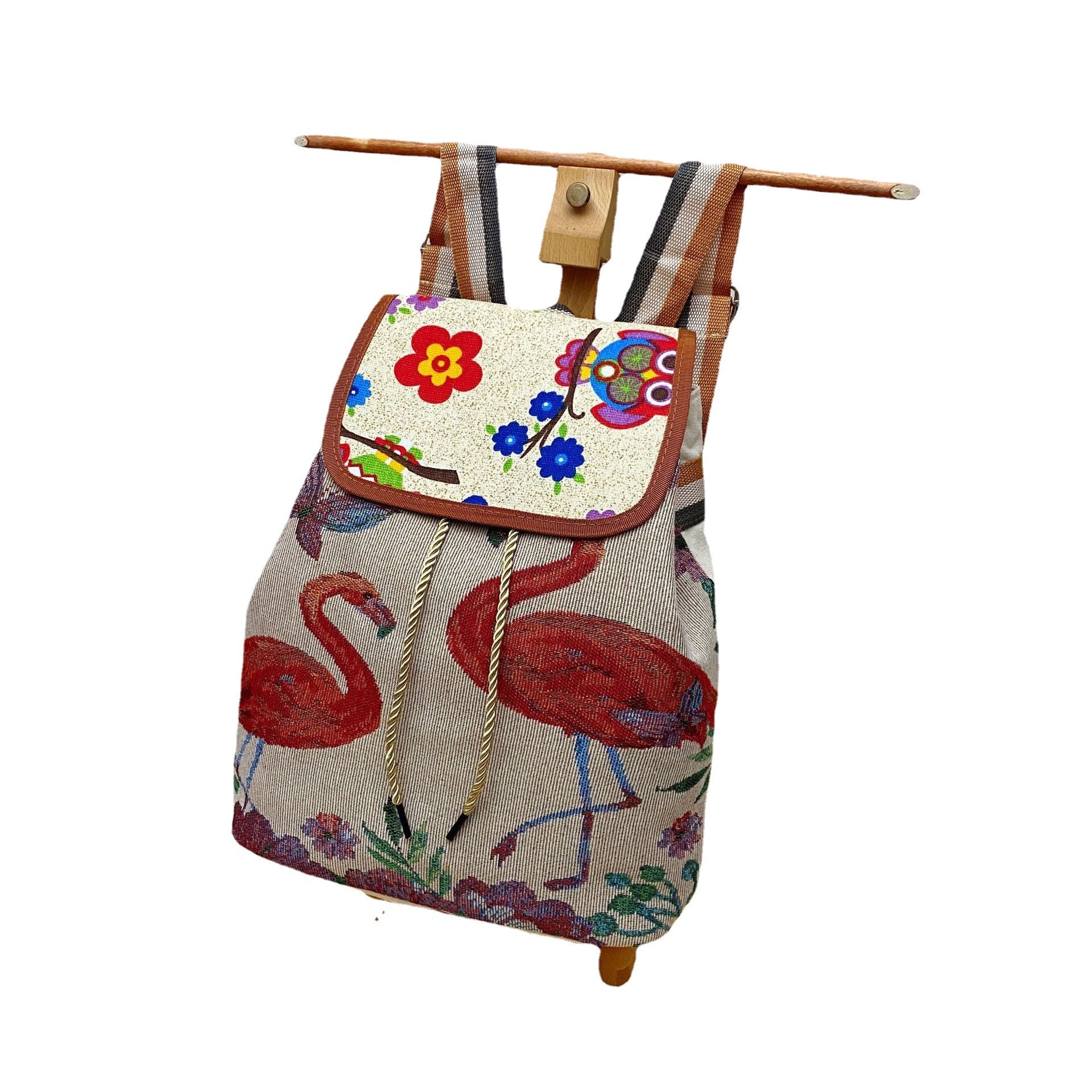 Wholesale Canvas Embroidery Knit Backpack