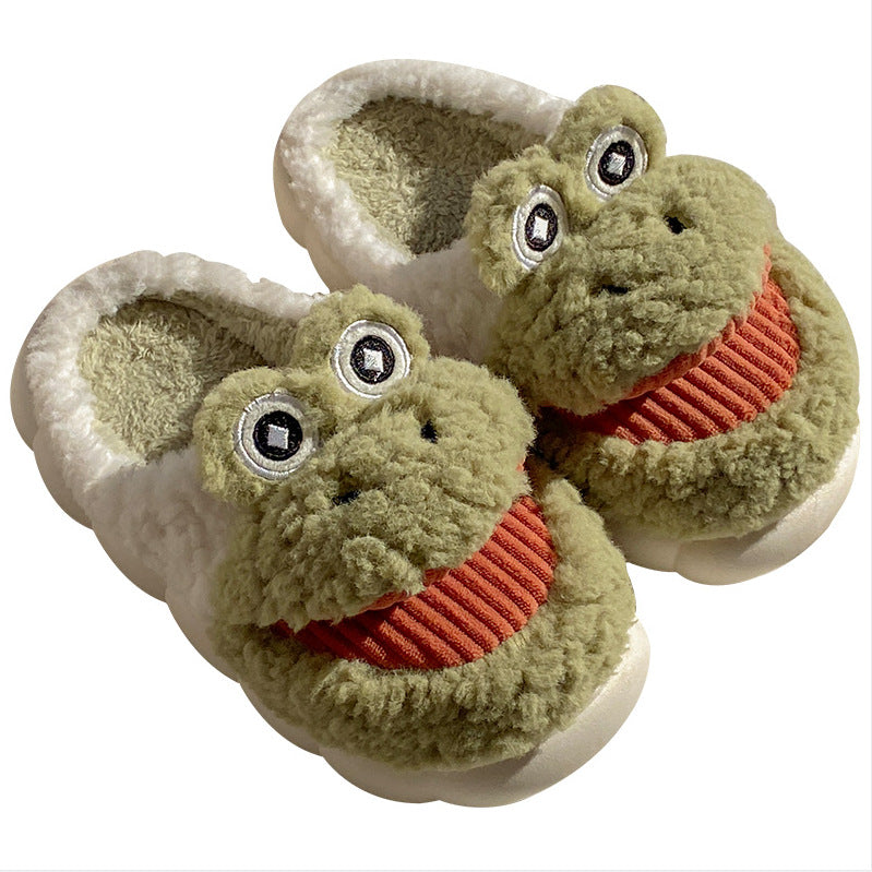 Wholesale Cartoon Cotton Autumn Winter Men's Non-slip Thick Bottom Indoor Cotton Shoes Slippers