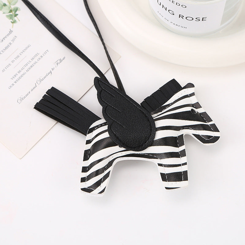 Wholesale Classic Wings Creative Pony Leather DIY Pendant Bag Pendant