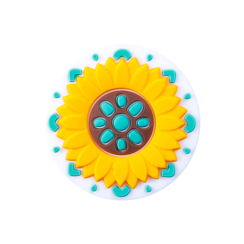 Wholesale 20PCS Turquoise Daisy DIY Jewelry Silicone Beads