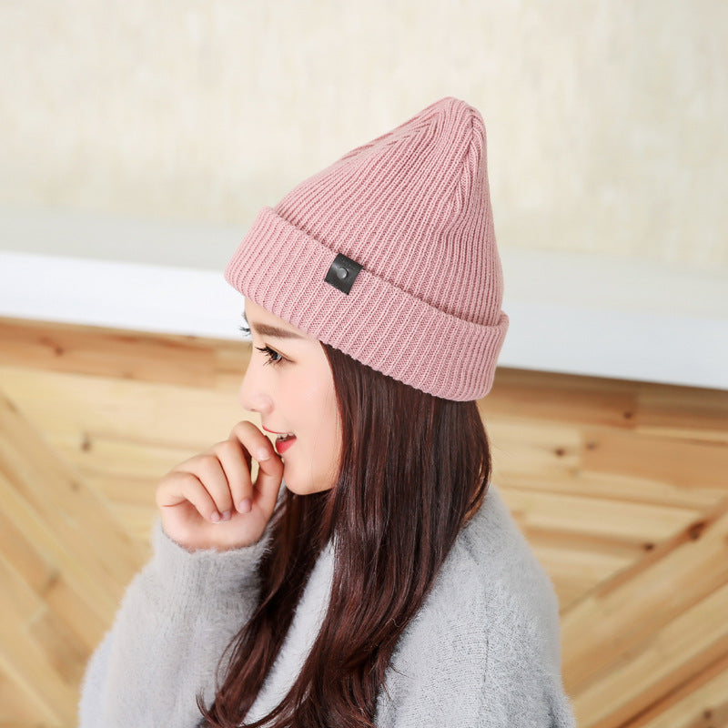 Wholesale Solid Color Beanie Warm Knitted Hat