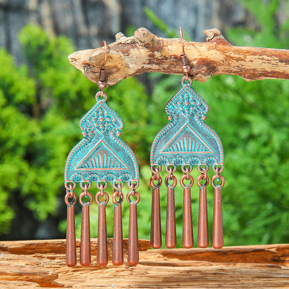 Wholesale Bohemian Retro Tassel Earrings Zinc Alloy Fashion Accessory For Party Wear And Resale