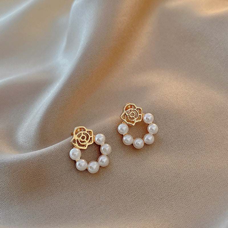 Wholesale Pearl Vintage Silver Earrings
