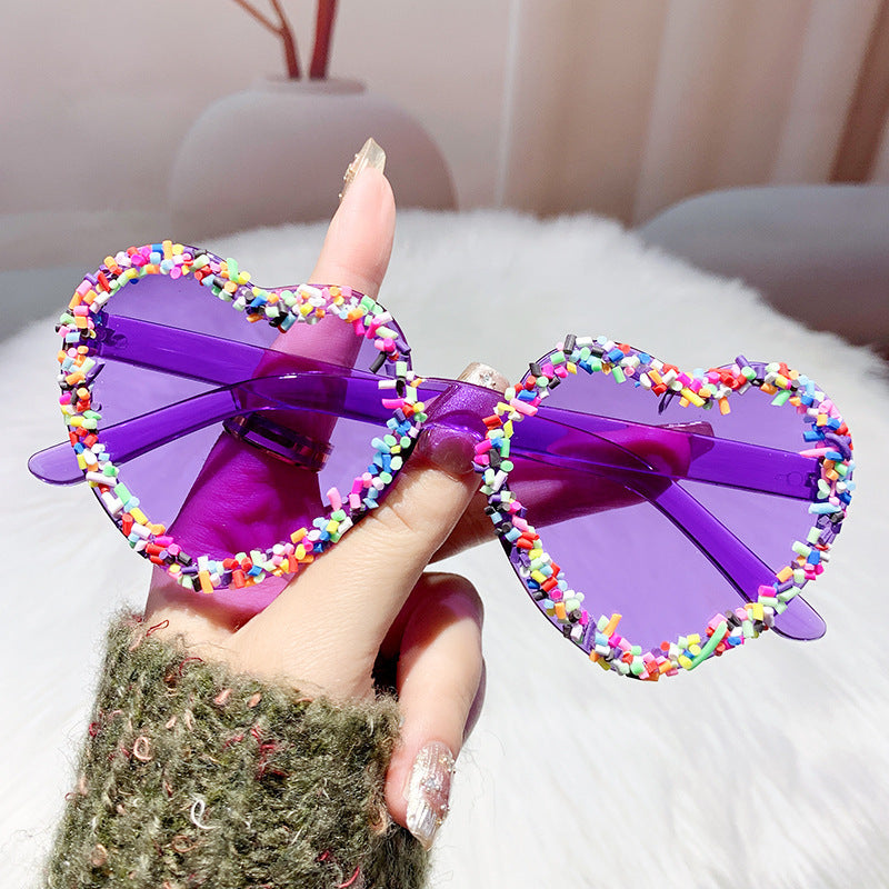 Wholesale Love Personalized Stickers Fashion Heart Party Trendy Beach Sunglasses