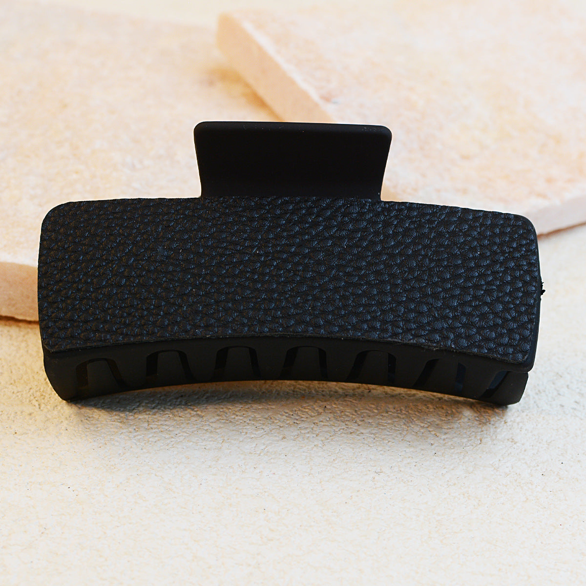 Wholesale Solid Color Leather Hairpin Shark Clip