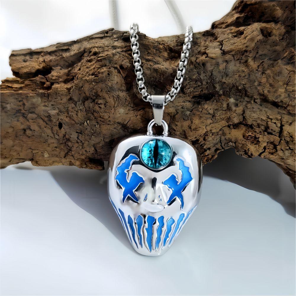 Wholesale Halloween Joker Luminous Mask Skull Face Necklace