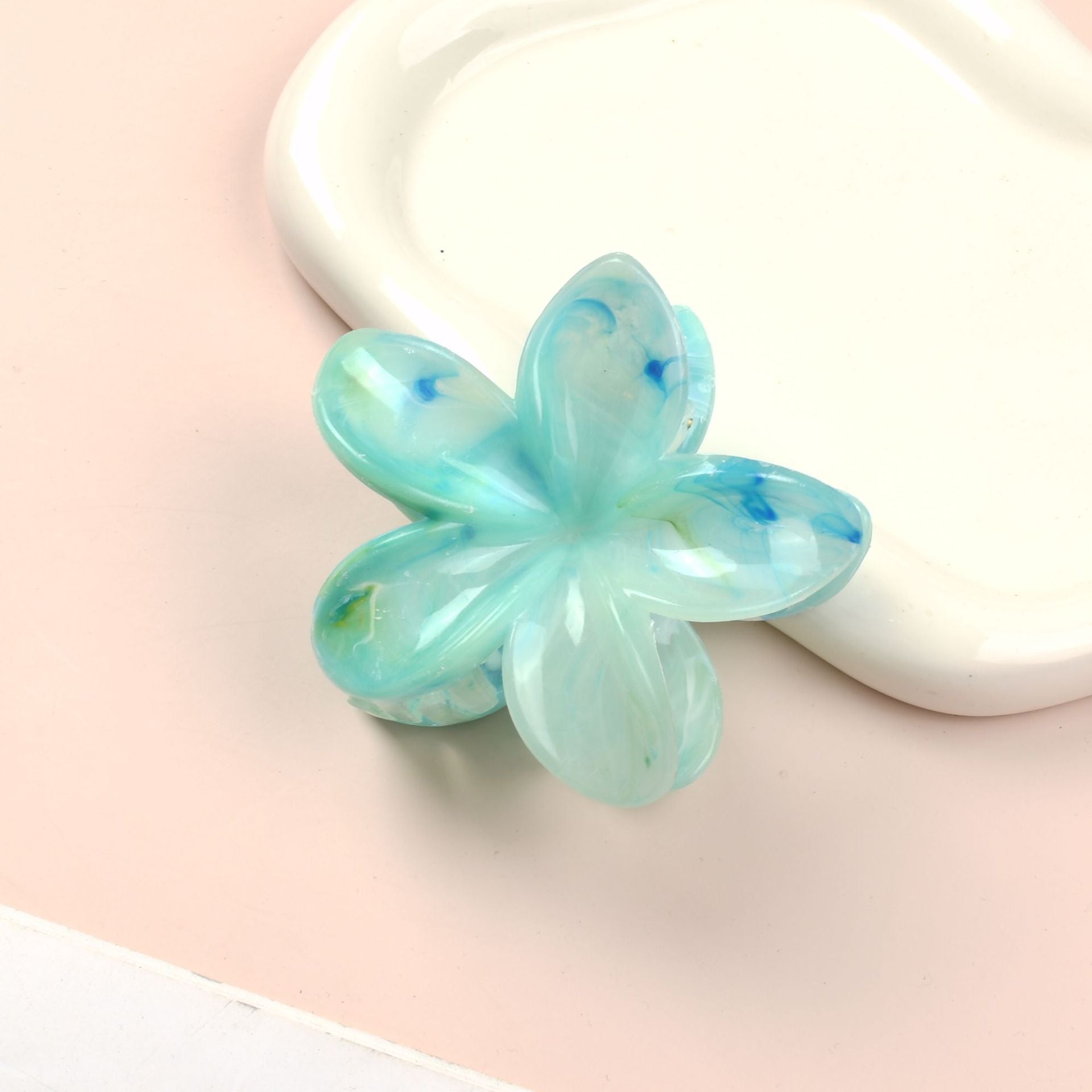 Wholesale plumeria flower bauhinia flower festival women's back head shark clip hair accessories