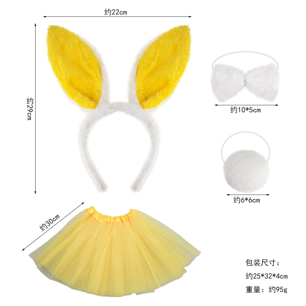 Wholesale Halloween Women Children's Performance Props Easter Cute Plush Rabbit Ear Headwear