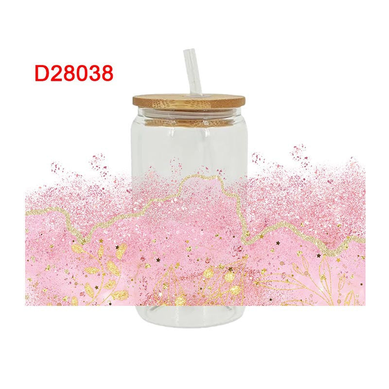 Wholesale Rainbow Love Sphere 16oz Cup UV DTF Wraps