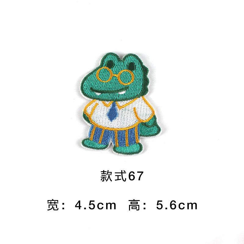Wholesale Cute Cartoon Embroidered Cloth Patches Self Adhesive Badges For Coat Decoration DIY Craft Supply Gift