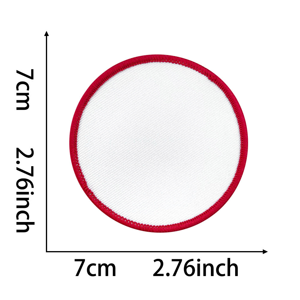 Wholesale Polyester Square Embroidered Badge Blank DIY Cloth Patch 10 Piece Hot Melt Glue For Shoes Hats Boutique Accessory