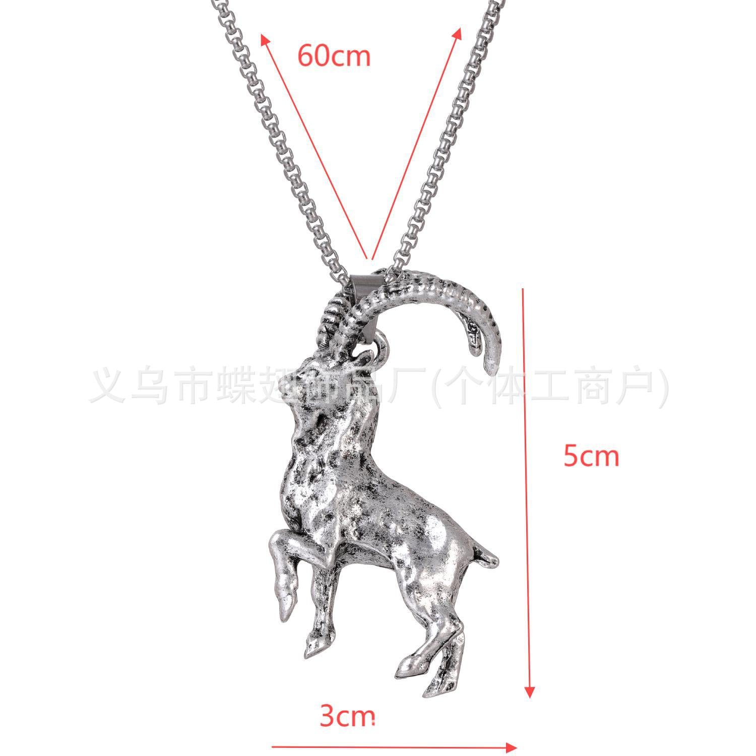 Wholesale Vintage Gothic Sheep Head Necklace