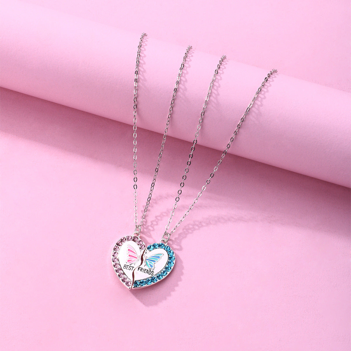 Wholesale  Butterfly Love necklace  magnet stone necklace alloy necklace
