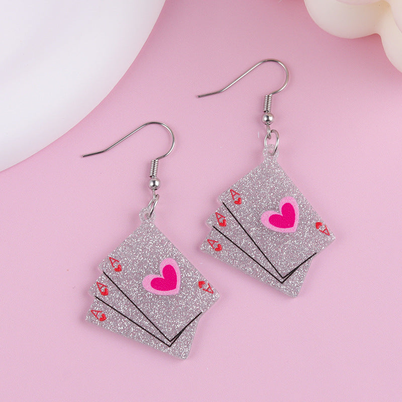 Wholesale Valentine's Day Tassel Balloon Love Acrylic Print Simple Fashion Earrings