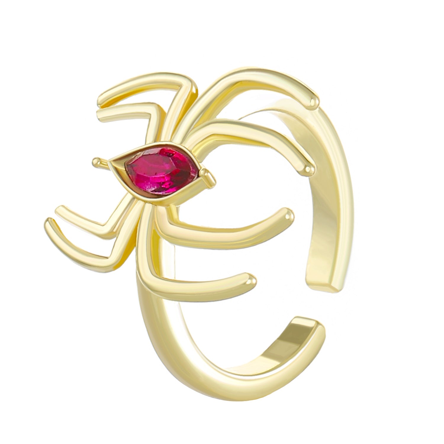 Wholesale Simple Retro Exaggerated Dark Style Spider Ring Necklace