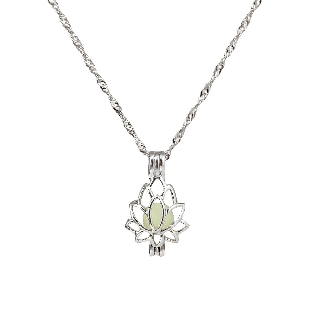 Wholesale Lotus Box Luminous Necklace