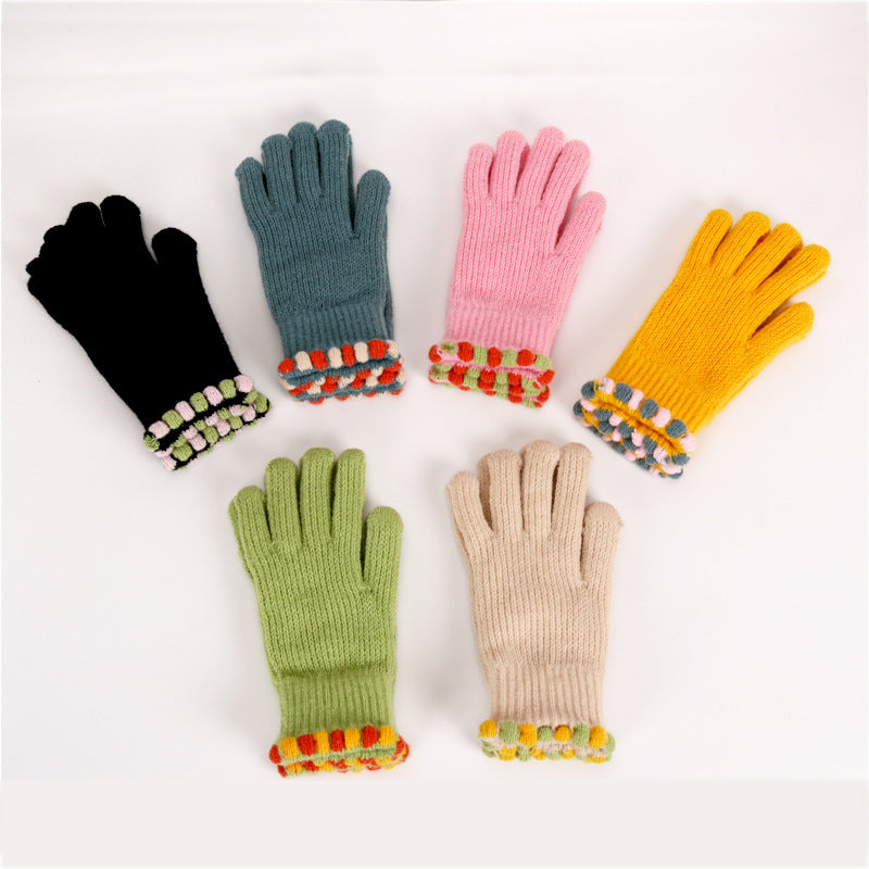 Wholesale Winter Touch Screen Warm Wool Knitted Gloves