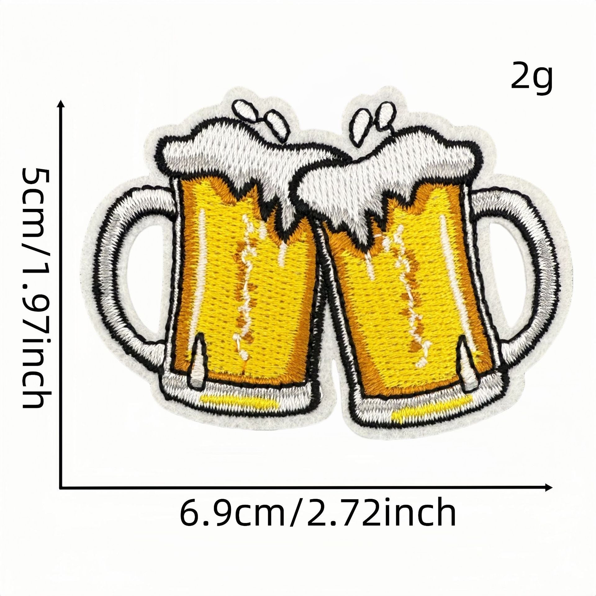 Wholesale Cartoon beer cup embroidery cloth patch embroidery iron-on patch