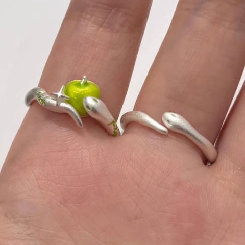 Wholesale Apple and Snake Sweet Cool Cute Adjustable Rings