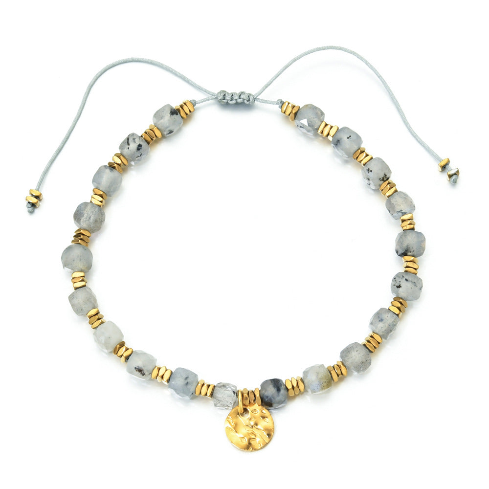 Wholesale Boho Style 4M Natural Stone Crystal Bracelet