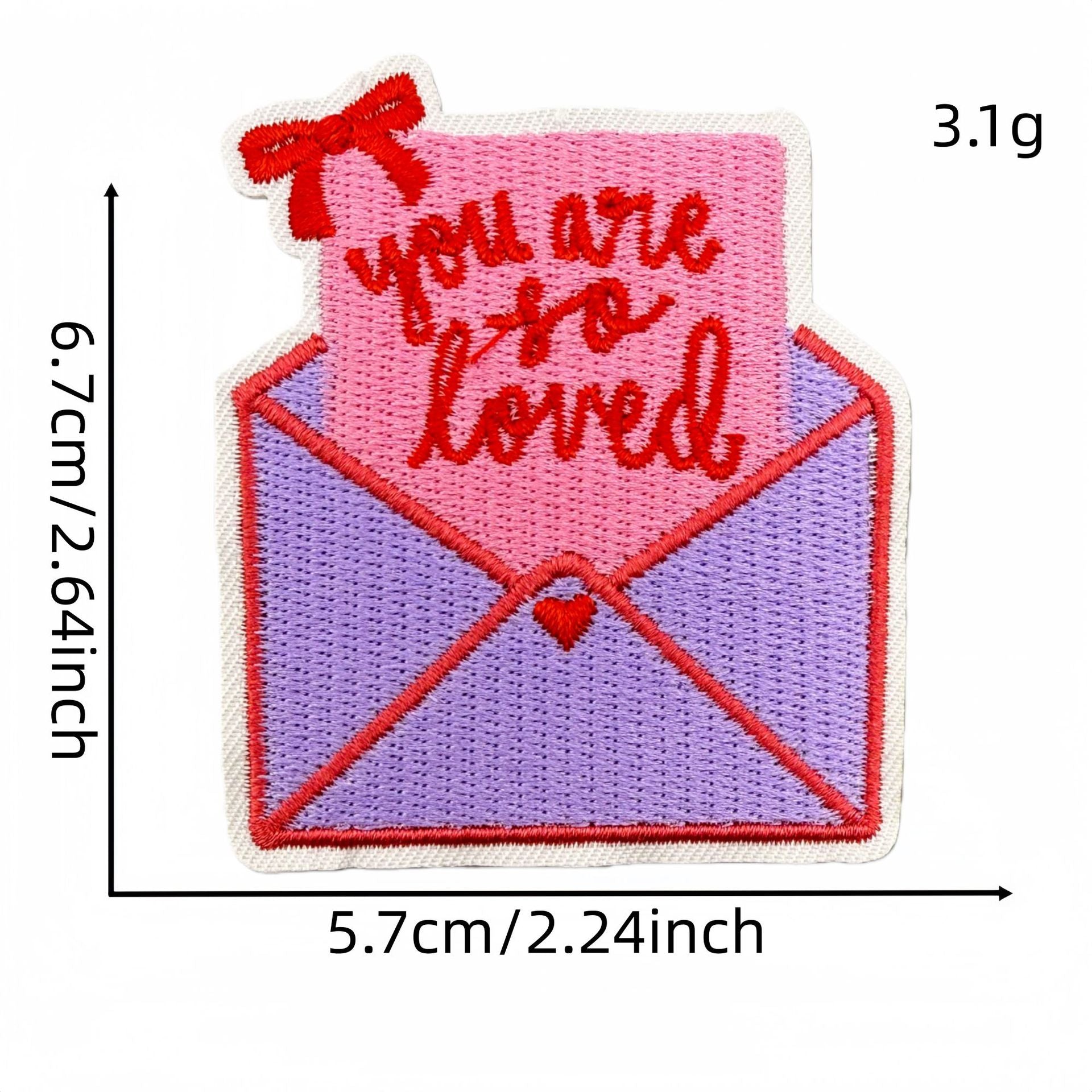 Wholesale Pink English Inspirational Embroidered Patch Cartoon Slogan Decorative Accent For Clothing Bags Home Decor