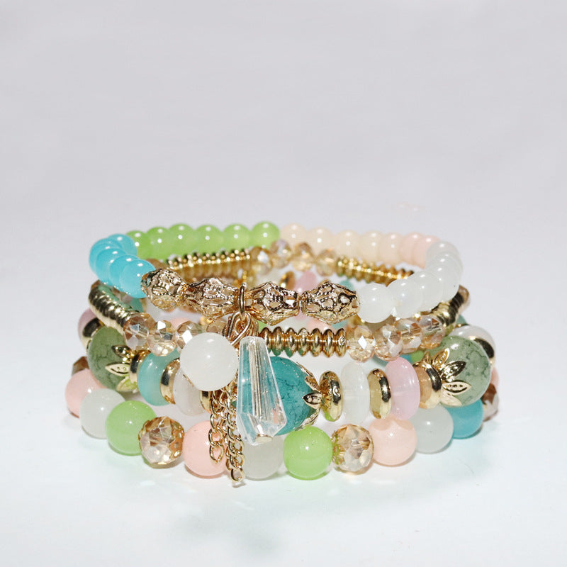 Wholesale Bohemian Multi-layered Crystal Temperament Exotic Fashion Bracelet