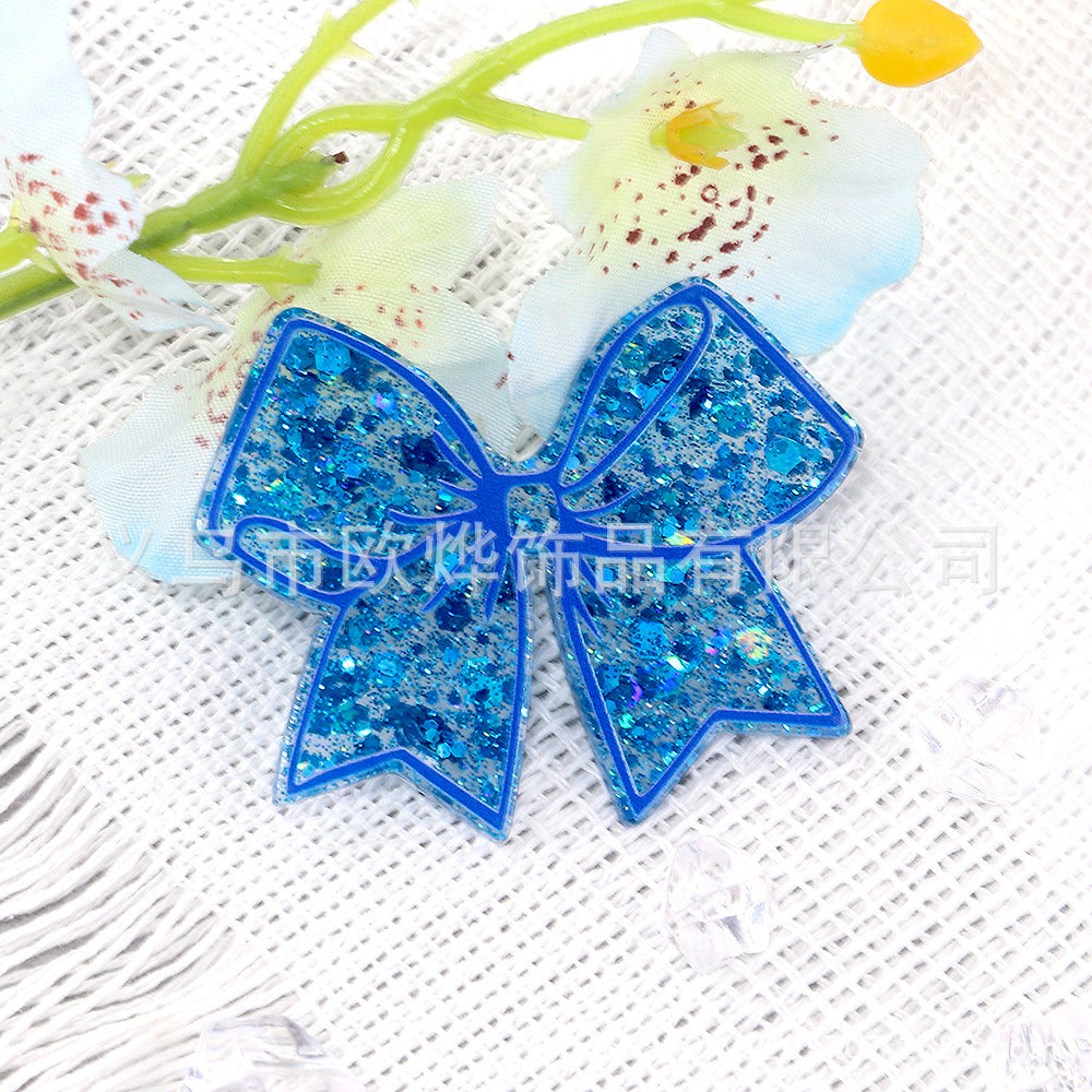 Wholesale 10pcs New cartoon bow bag accessories acrylic cute things DIY patch accessories
