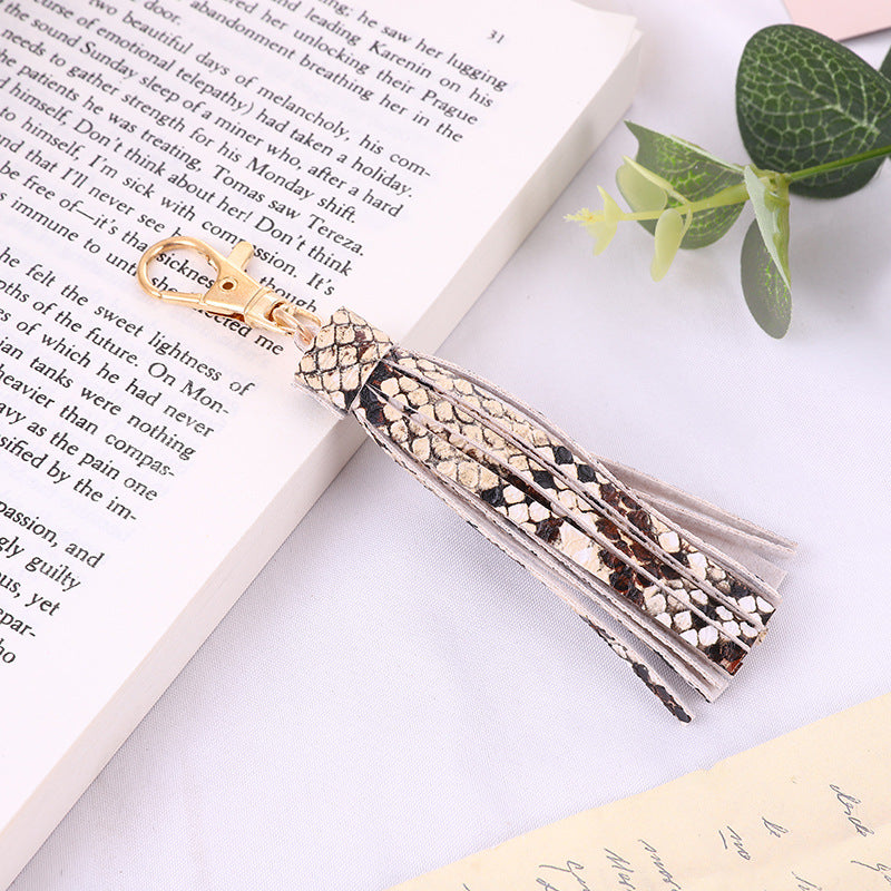 Wholesale Tassel pendant leopard print snake print fashion trend key accessories