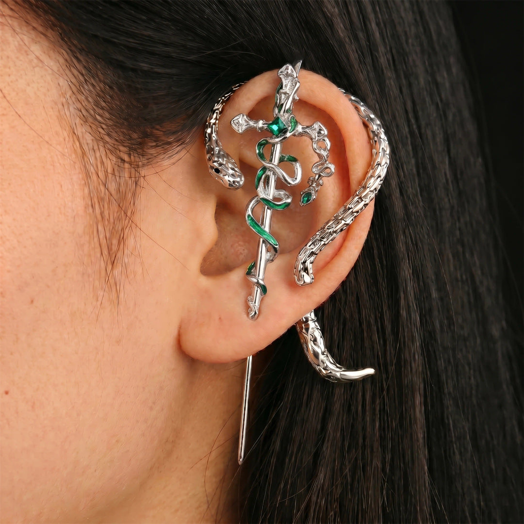 Wholesale Gothic Snake Ear Cuff Copper Electroplated Punk Earrings For Women Party Fashion Accessory OLY Exclusive