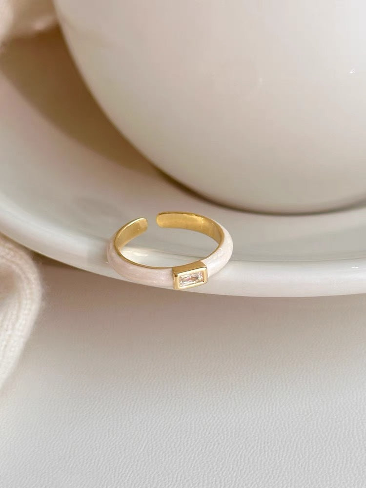 Wholesale Rainbow Tourmaline Ring Fashion Multi-Treasure Beaded Ring