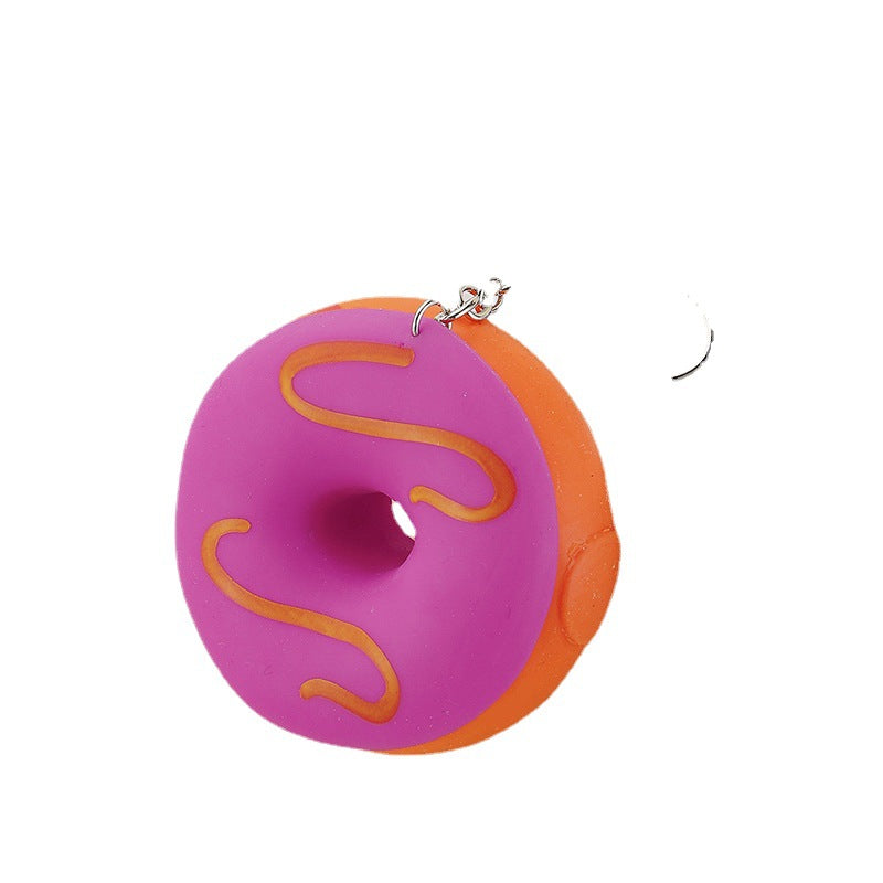 Wholesale Silicone Donut Pinch Music Keychain