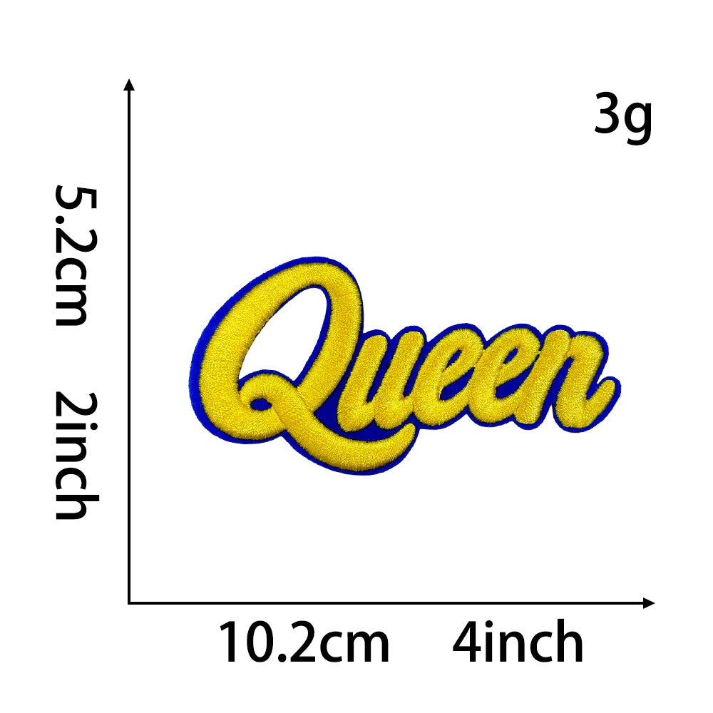 Wholesale  Letter 3D Embroidered Iron On Patch For Clothing DIY Accessory