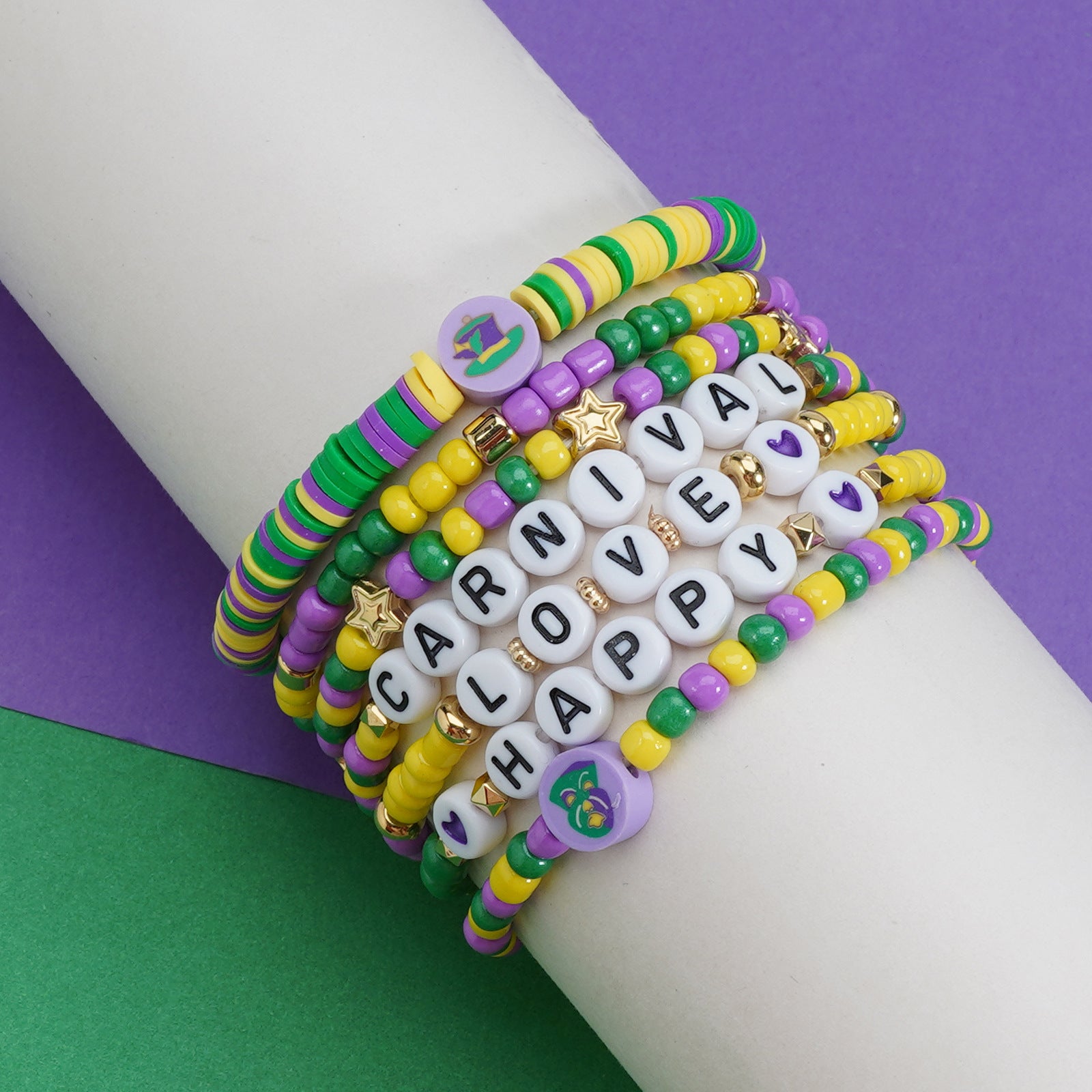 Wholesale Carnival Love Soft Ceramic Beaded Bracelet