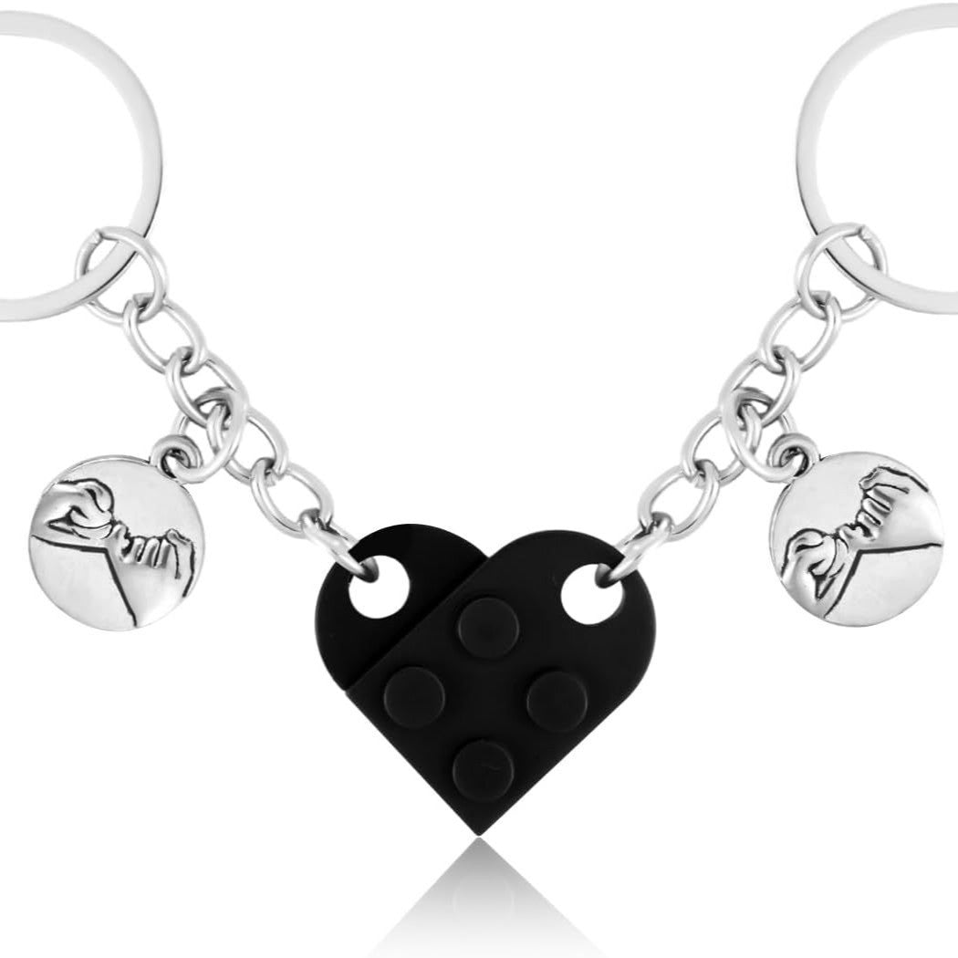 Wholesale Valentine' s Day Couple Hook Building Blocks Love Keychain