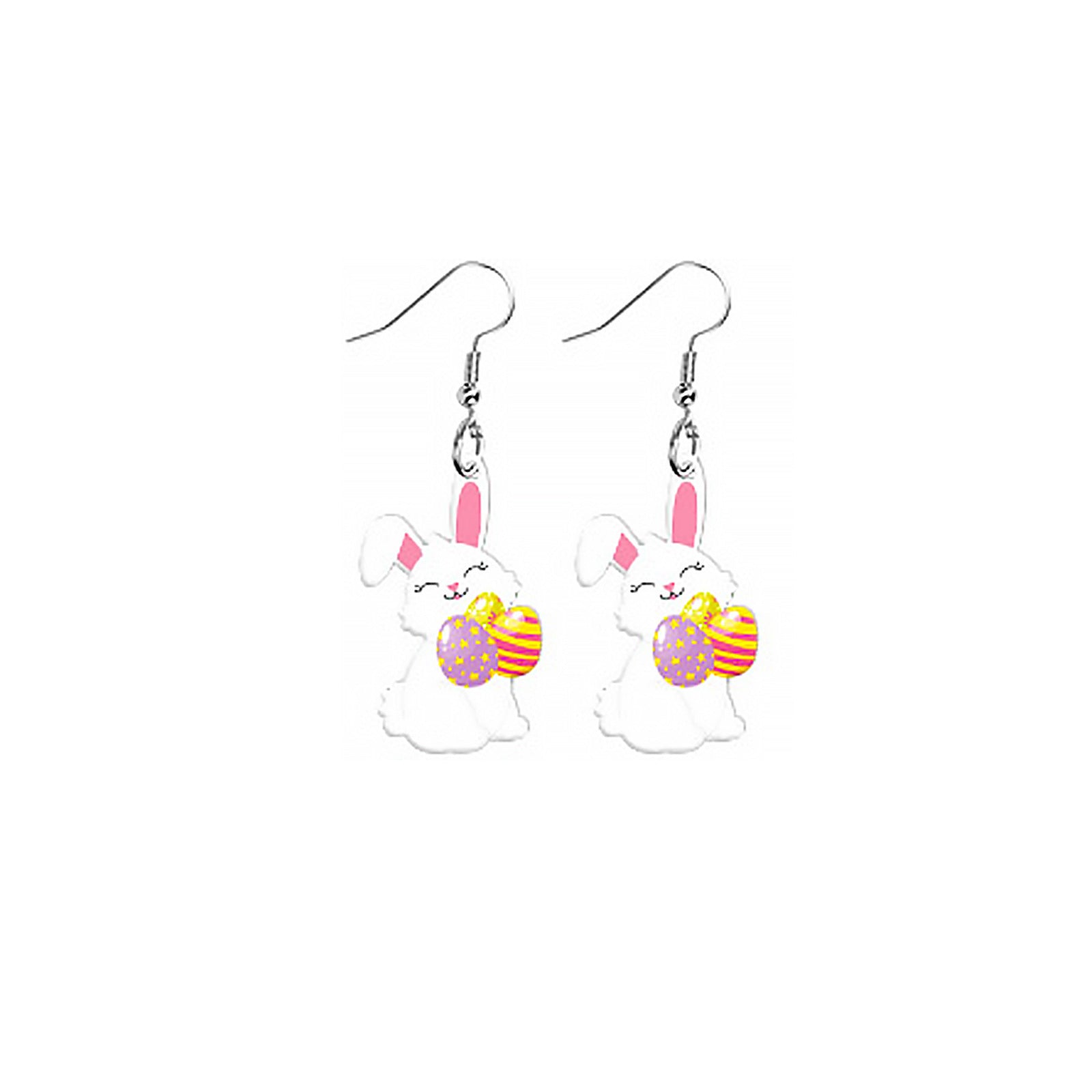 Wholesale Easter rabbit Egg Mushroom Double-sided Acrylic Earrings