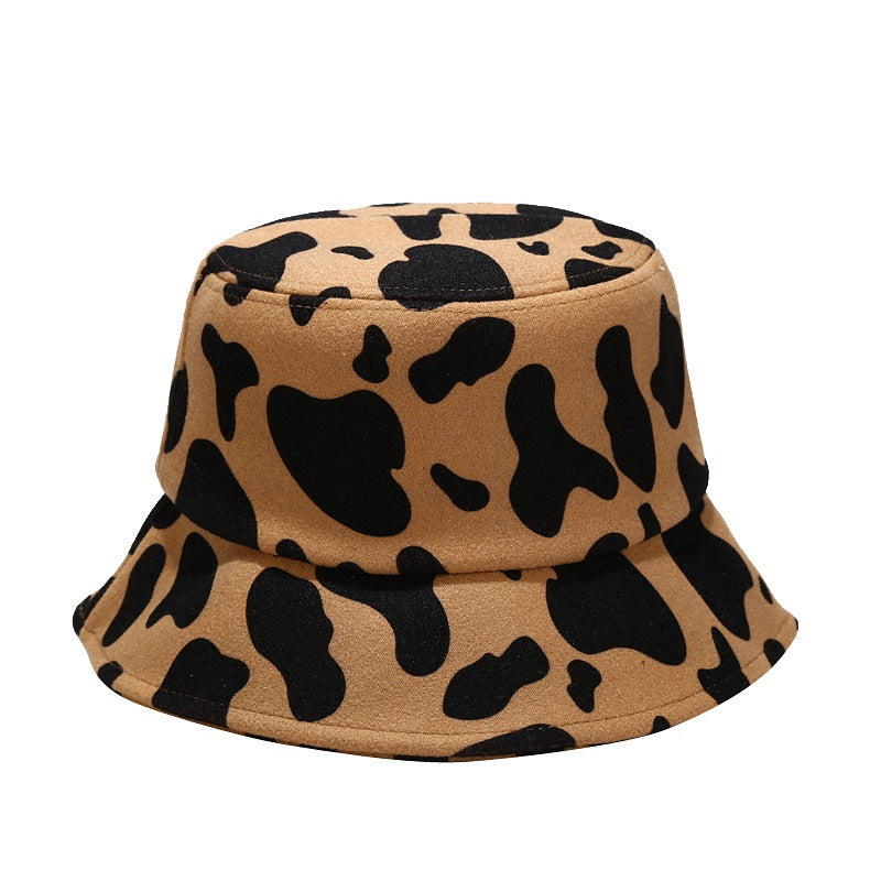 Wholesale 2023 Autumn and Winter New Thickened Wool Cow Pattern Leopard Pattern Zebra Pattern Fisherman Hat