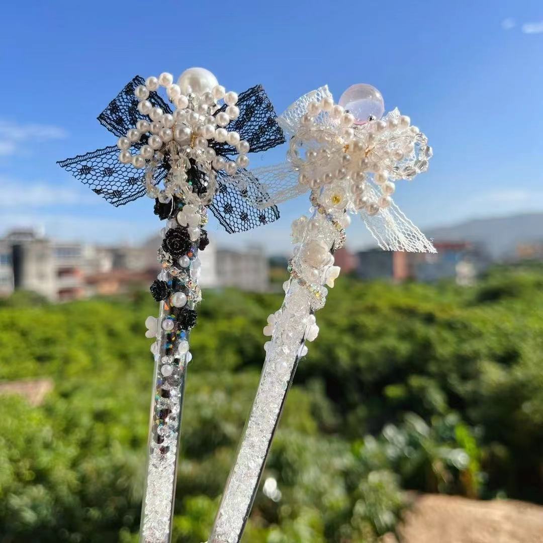 Wholesale Black and White Pearl Lace Bow Diy Handmade Homemade Utility Knife