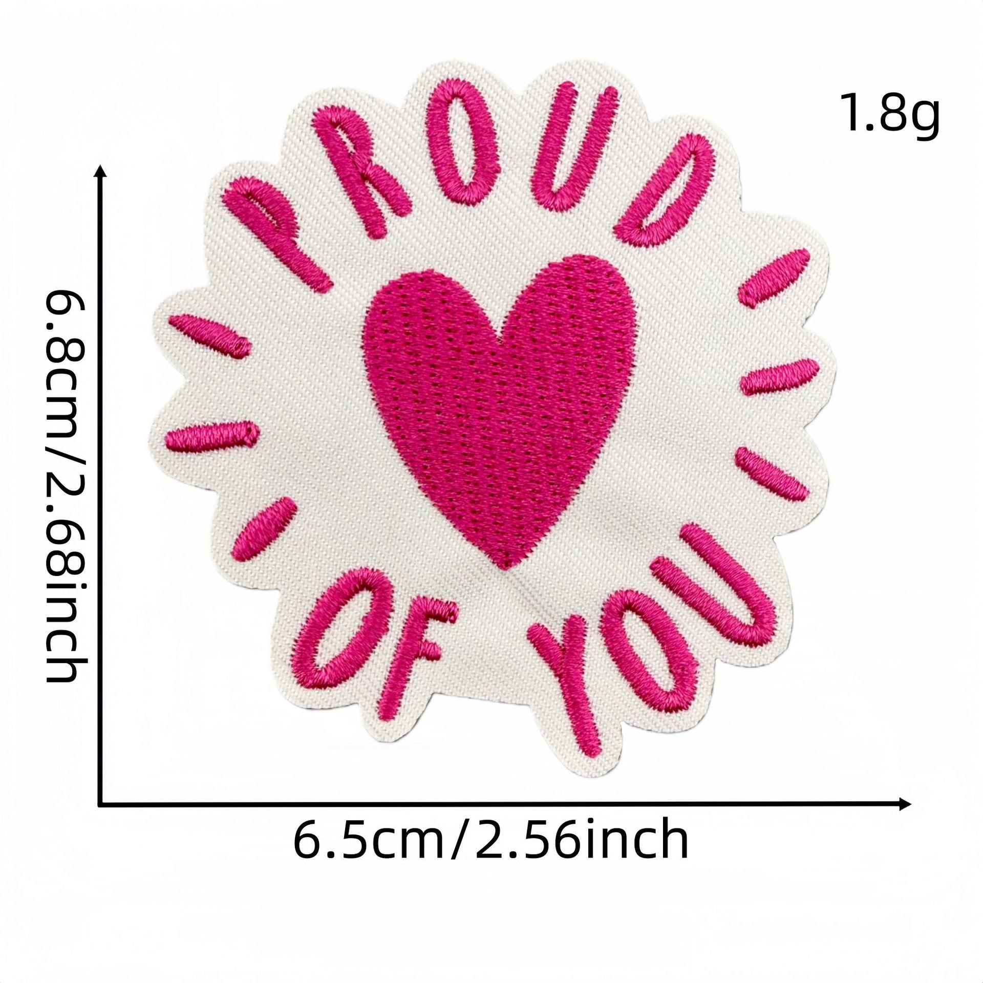 Wholesale Pink English Inspirational Embroidered Patch Cartoon Slogan Decorative Accent For Clothing Bags Home Decor