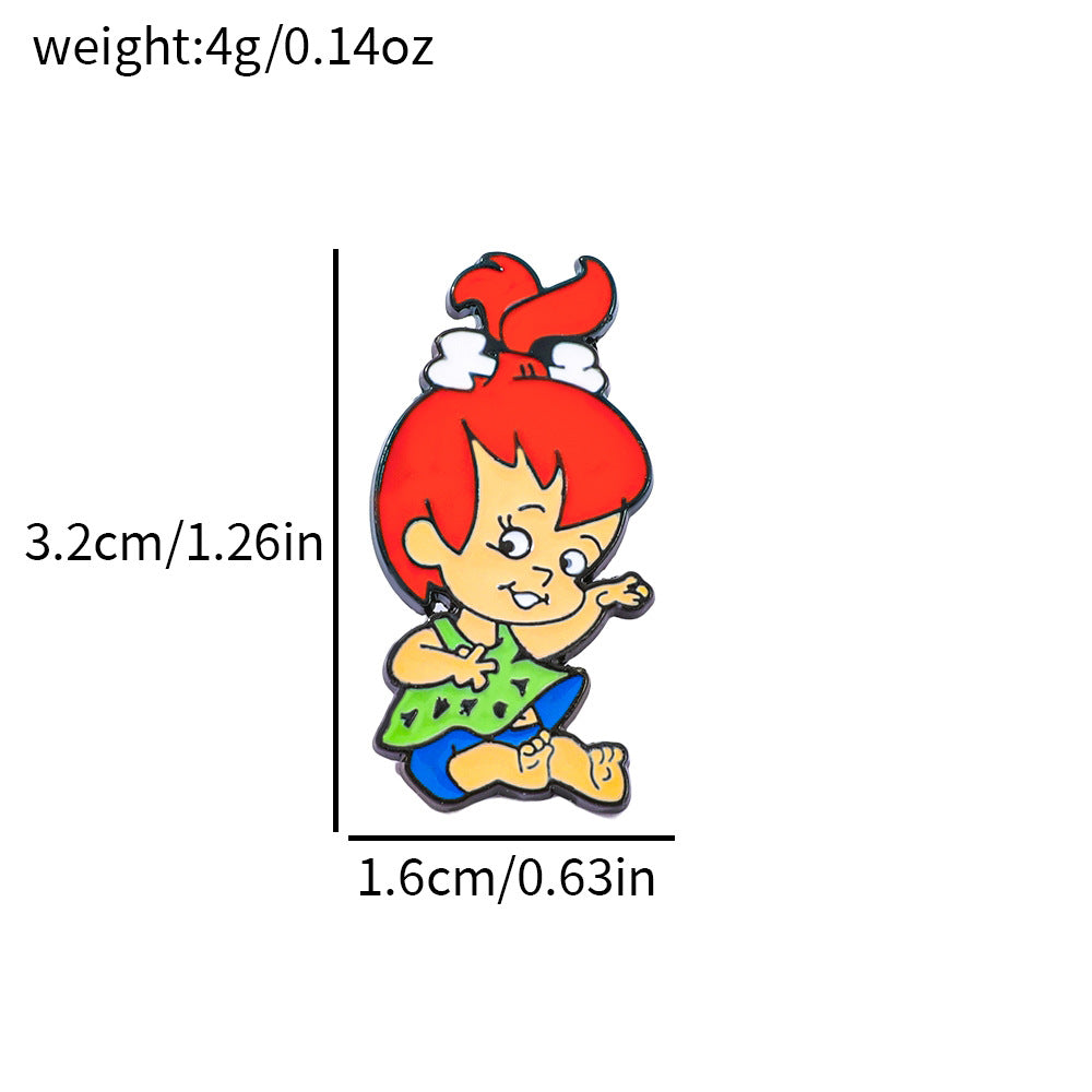 Wholesale 2pcs Alloy Cartoon Dinosaur Brooch Pin Electroplated Drop Oil Finish Trendy Decorative Accent For Bags Hats And Everyday Fashion
