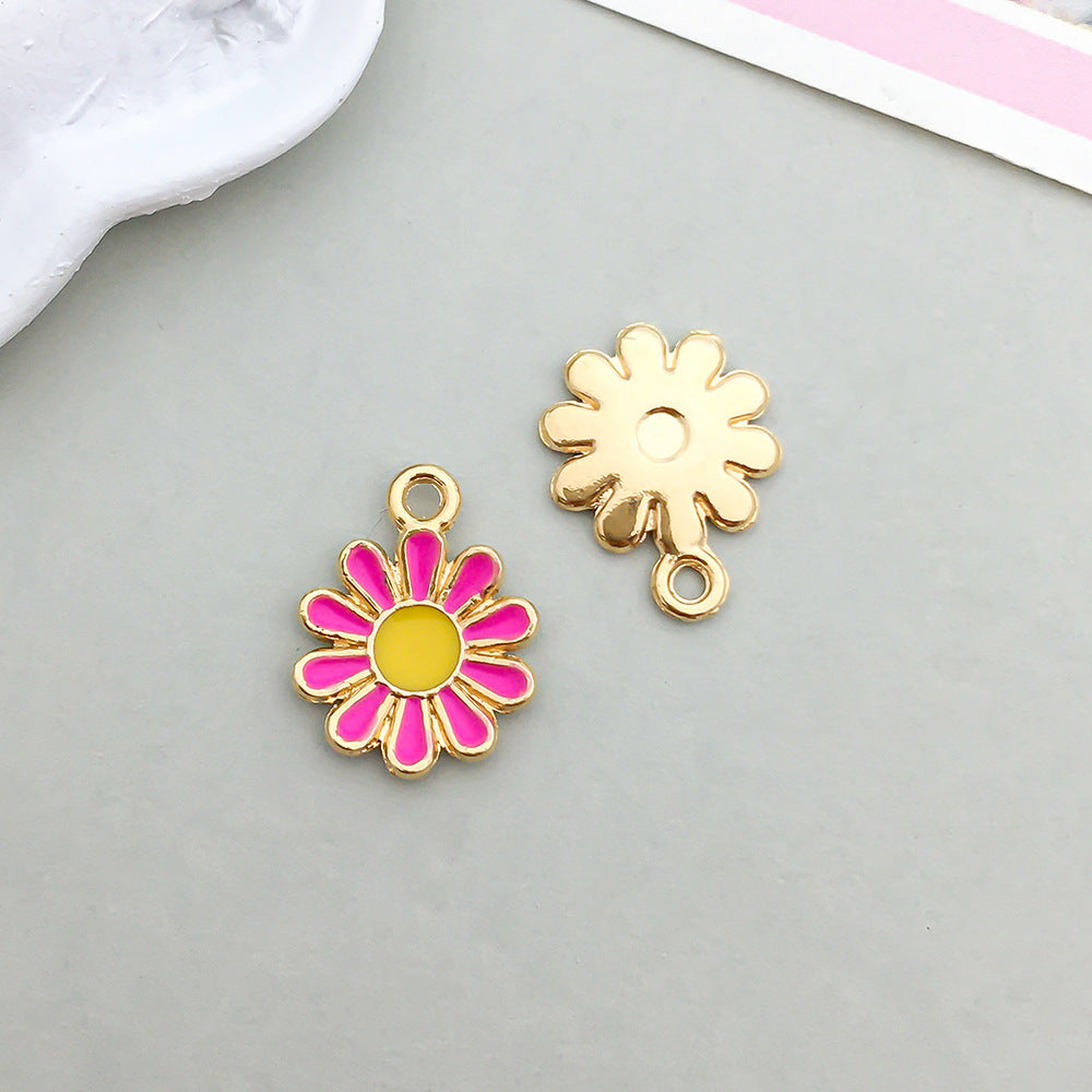 Wholesale Mix 30 Rose Red Drip Oil Alloy Cute Cartoon Simulation Heart Pendant