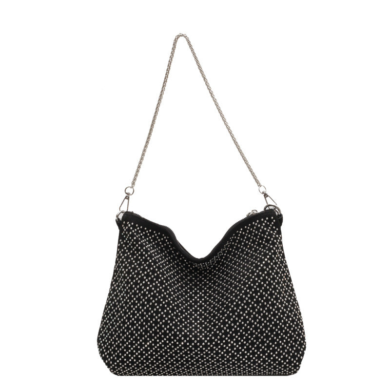 Wholesale PU Large Capacity Shiny Chain Shoulder Bag