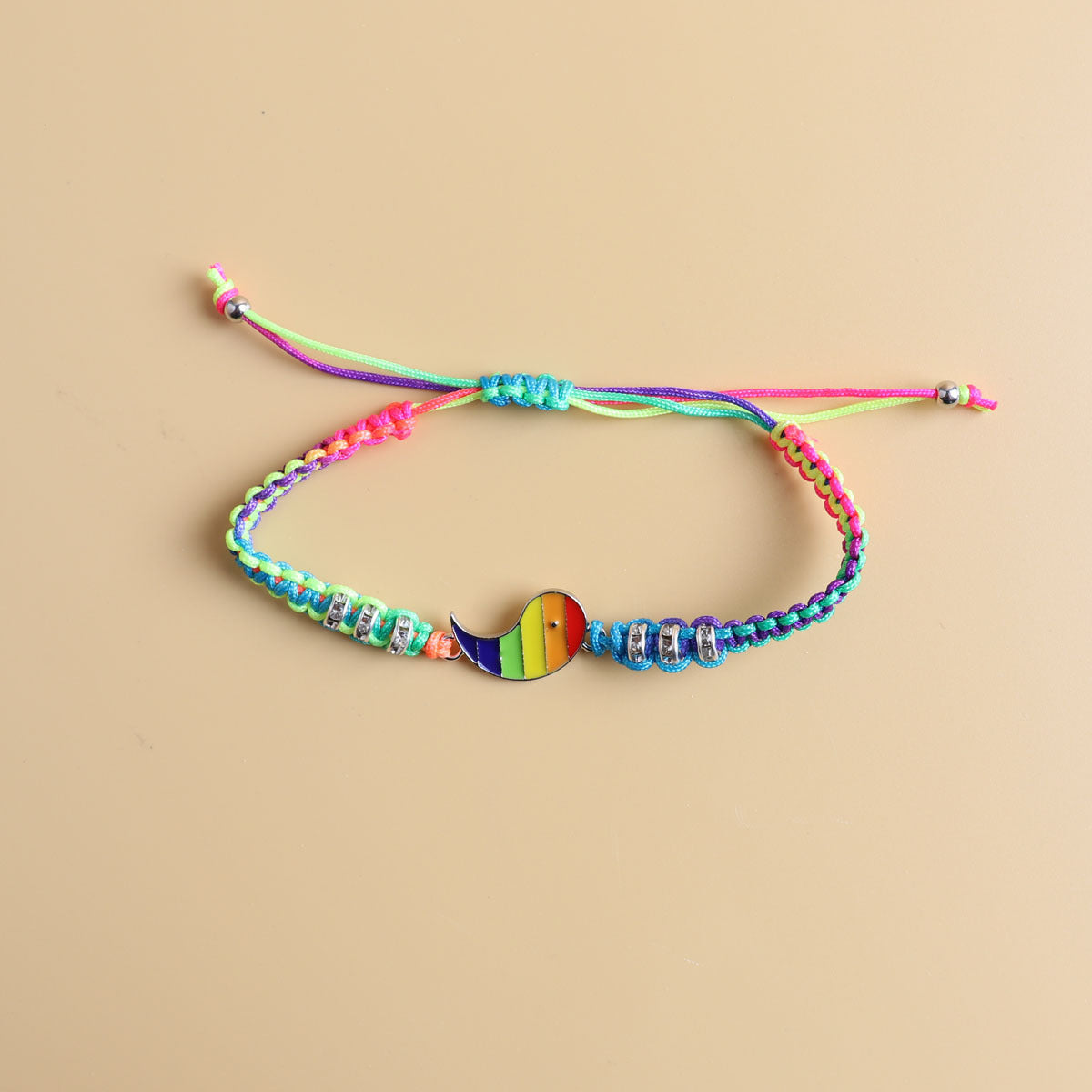 Wholesale Rainbow Hand-woven Friendship Couple Bracelet