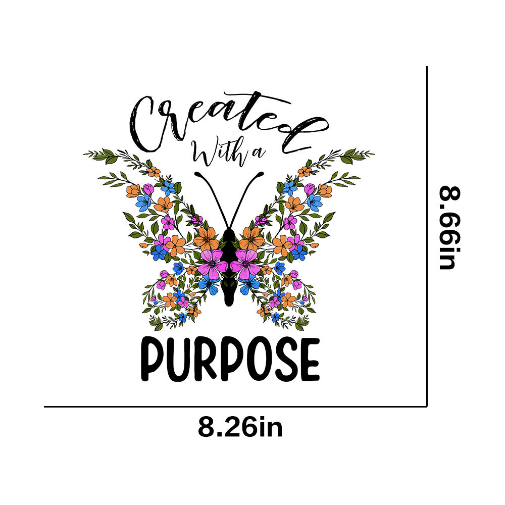 Wholesale 10pcs Butterfly Theme Series White Ink Stamping UV DTF Ready to Press Transfers Wraps