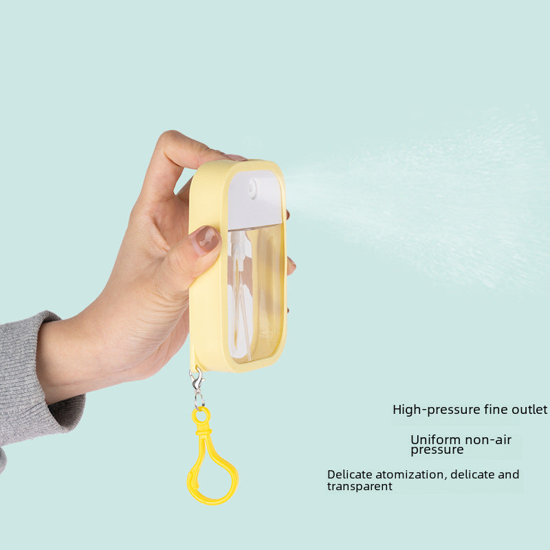 Wholesale 50ml Portable Travel Press silicone hook alcohol Toner hydrating portable perfume sub-packaging empty bottle card spray bottle